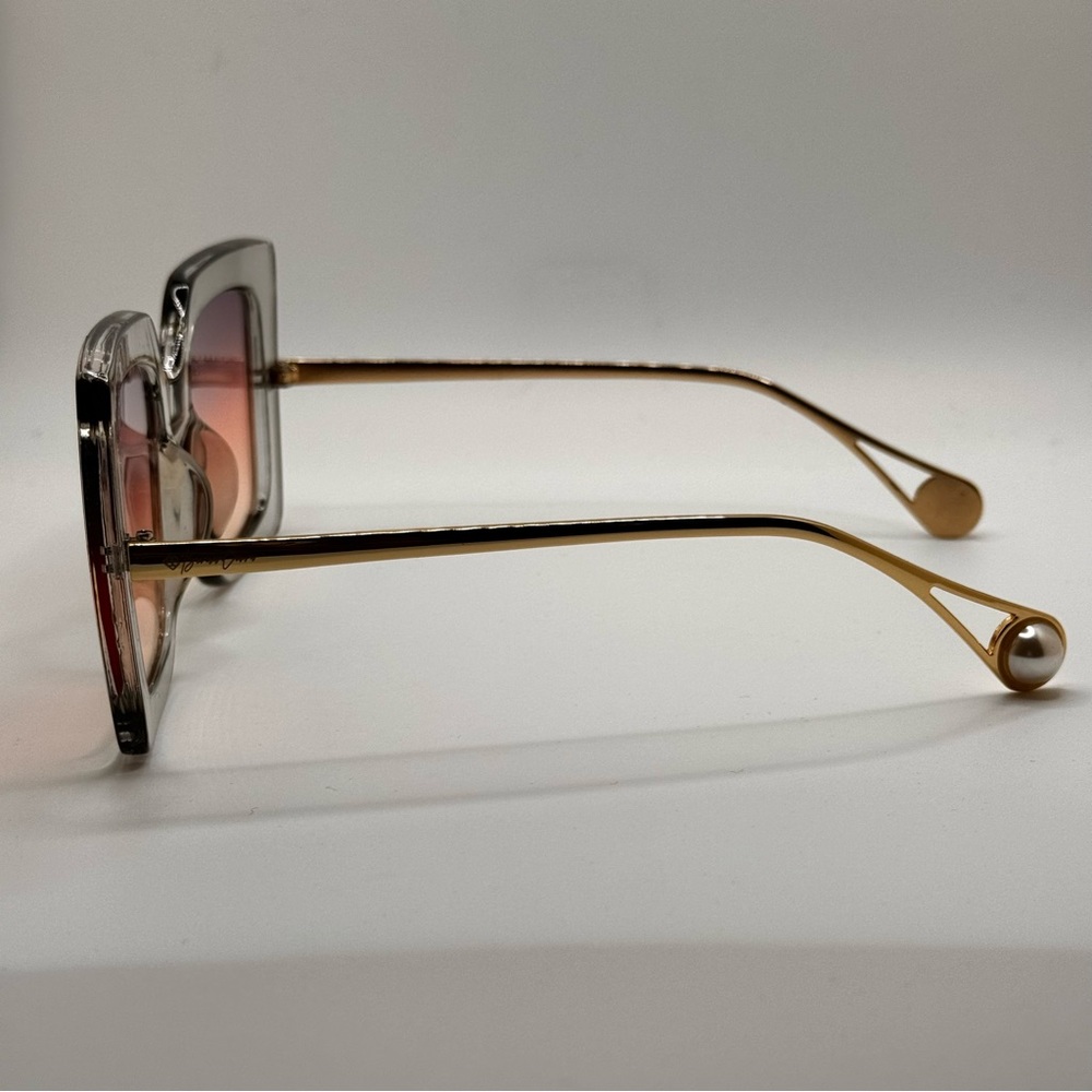 Brianna Cannon sunglasses 50-22-140 Grey translucent frames pink gradient lenses - Picture 8 of 8